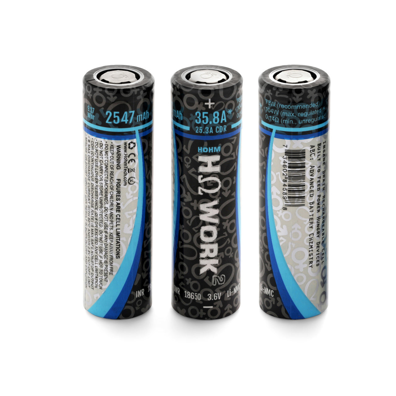 HOHM WORK 2531 mAh | 21.5ACC | 40.6A Pulse & Peak Battery - LifestylE Cig Eliquids
