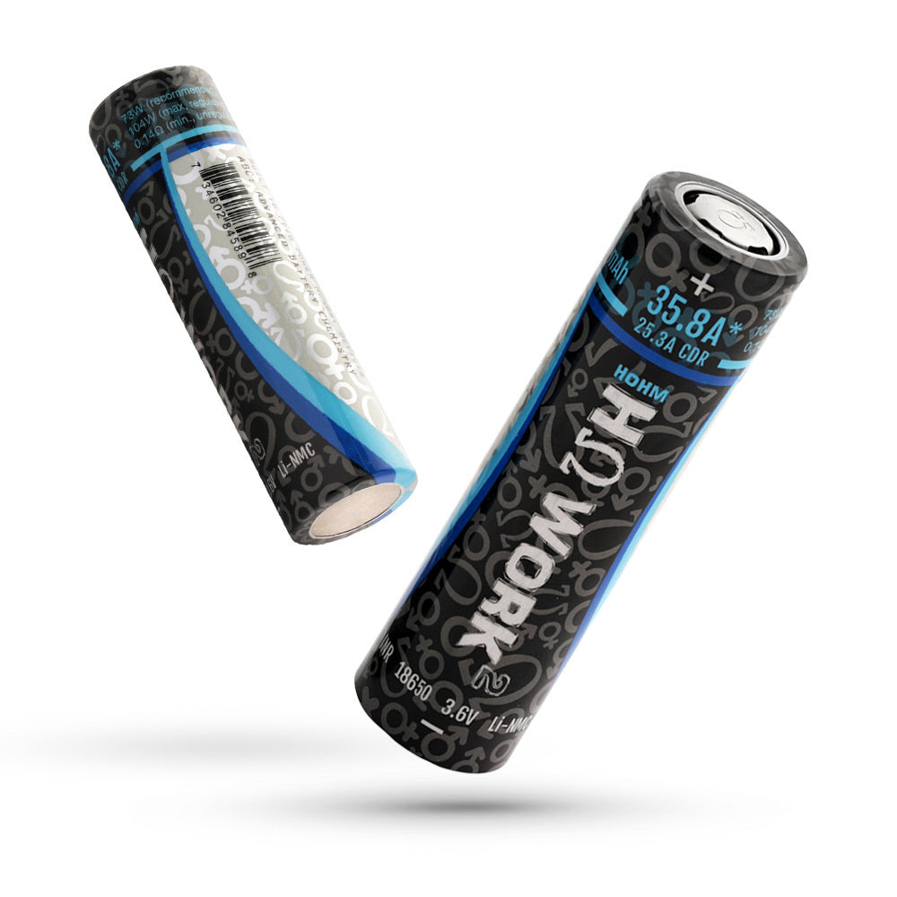 HOHM WORK 2531 mAh | 21.5ACC | 40.6A Pulse & Peak Battery - LifestylE Cig Eliquids