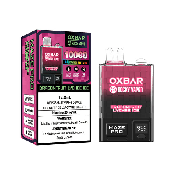 DRAGONFRUIT LYCHEE ICE 10K PUFF DISPOSABLE BY OXBAR MAZE PRO